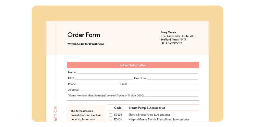 TRICARE Breast Pump Prescription