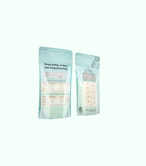 Zomee Milk Storage Bags Front and Back